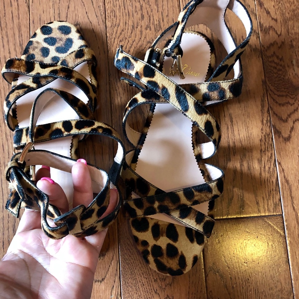 J. Crew Haircalf sandals size 7